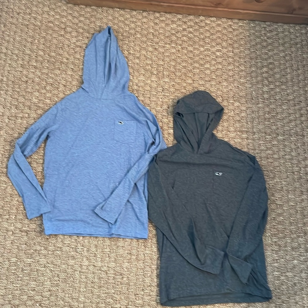 2 Boys Vineyard Vines Edgartown Long Sleeve Hooded Shirts
